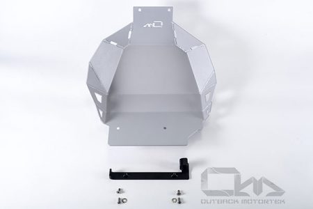 This skid plate was designed to protect the Honda Africa Twin 1000 body and vital components around the engine in case of a fall or drop. Available at www.OutbackMotortek.com